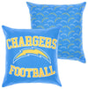 FOCO NFL Los Angeles Chargers 2 Pack Couch Throw Pillow Covers, 18 x 18