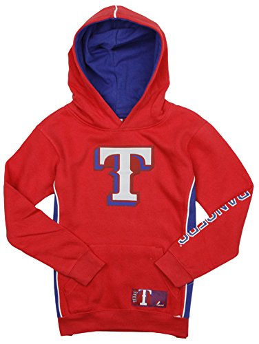 Outerstuff MLB Baseball Youth Texas Rangers Stadium Wear Fleece Hoodie, Red