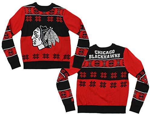 NHL Youth Chicago Blackhawks Ugly Crew Neck Sweater