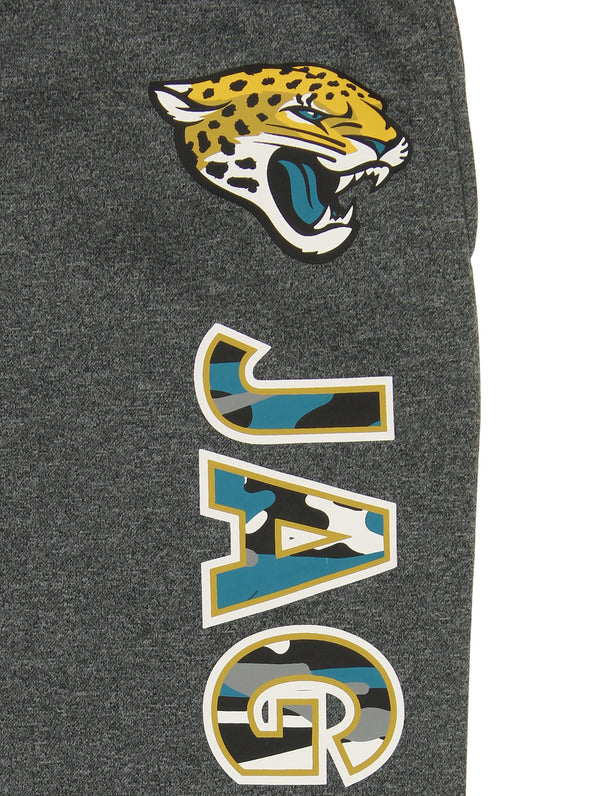 Zubaz NFL Men's Jacksonville Jaguars Poly Fleece Dark Heather Gray Sweatpants