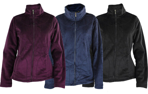 Weatherproof Women's Bonded Velboa Full Zip Polar Fleece Jacket, Color Options