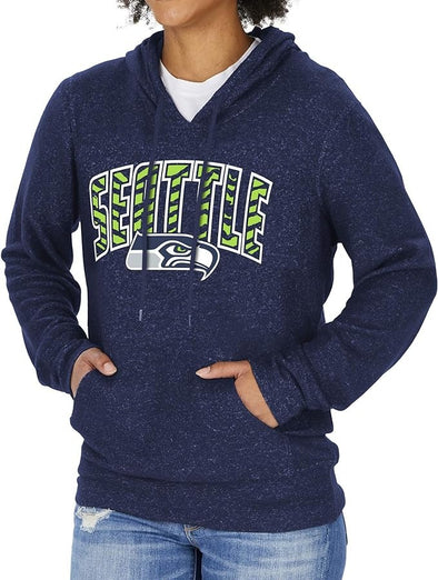 Zubaz NFL Women's Seattle Seahawks Marled Soft Hoodie