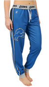 KLEW NFL Women's Detroit Lions Cuffed Jogger Pants, Blue