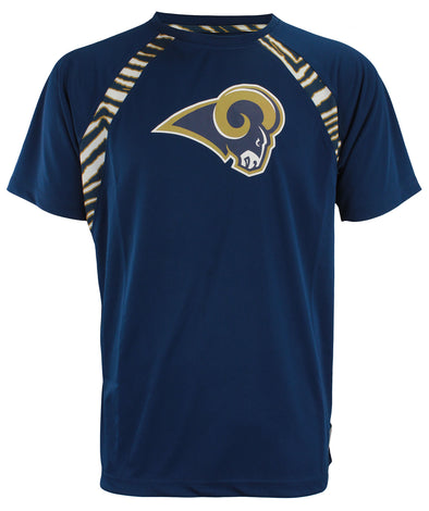 Zubaz NFL Rams Men's Short Sleeve Zebra Accent T-Shirt