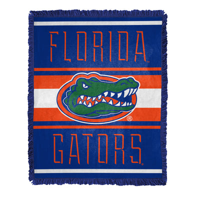 Northwest NCAA Florida Gators Nose Tackle Woven Jacquard Throw Blanket