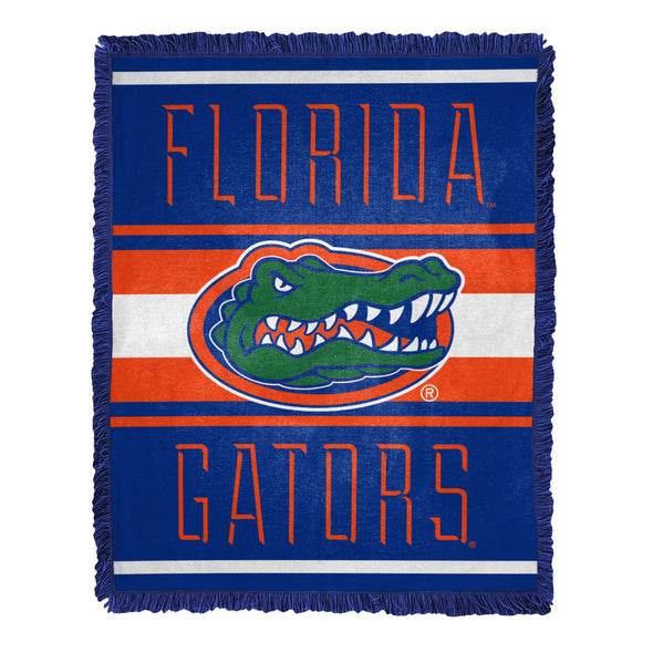 Northwest NCAA Florida Gators Nose Tackle Woven Jacquard Throw Blanket