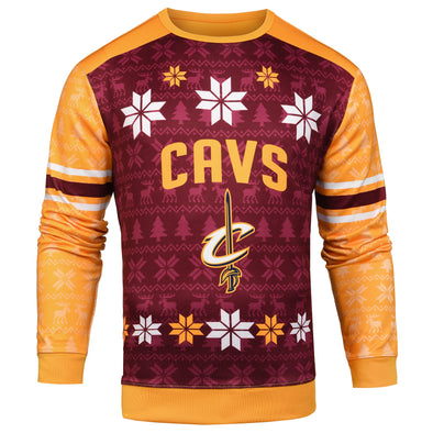 Klew NBA Men's Cleveland Cavaliers LeBron James #23 Ugly Sweater Small