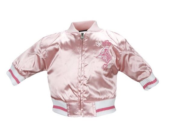 NCAA College Infants Girls Purdue University Satin Cheer Jacket - Pink