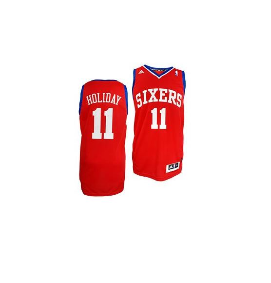 Adidas NBA Men's Philadelphia 76ers Jrue Holiday #11 Swingman Jersey, Red - XL