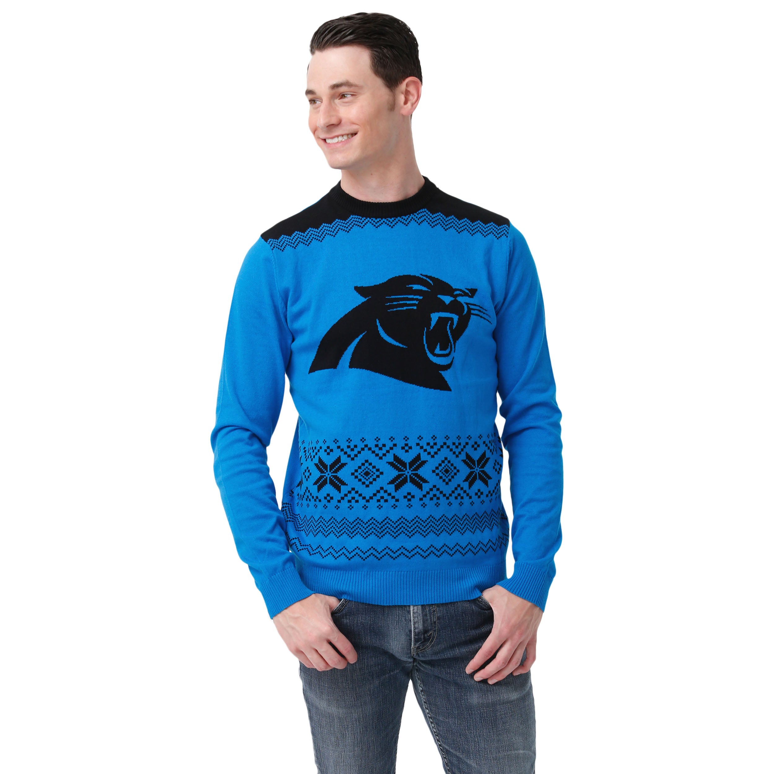 FOCO NFL Men's Carolina Panthers 2021 Ugly Sweater – Fanletic