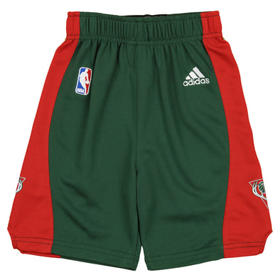 Adidas NBA Toddlers Milwaukee Bucks Athletic Shorts, Green