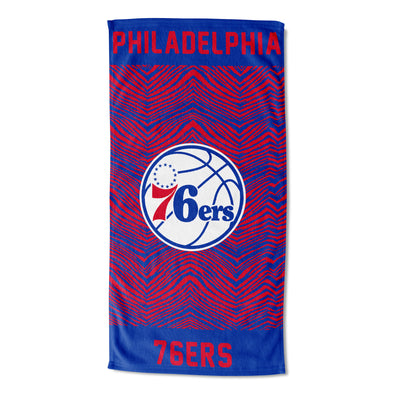 Northwest NBA Philadelphia 76ers State Line Beach Towel, 30x60