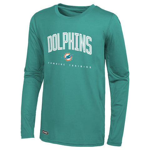 Outerstuff NFL Men's Miami Dolphins Up Field Performance T-Shirt Top