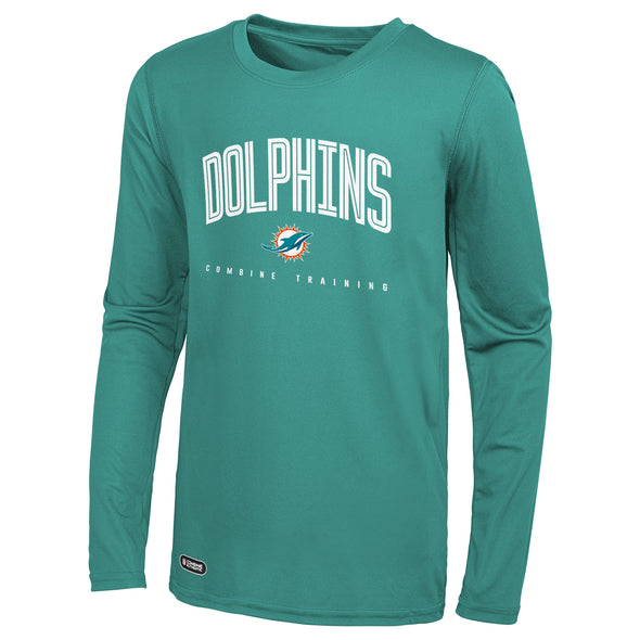 Outerstuff NFL Men's Miami Dolphins Up Field Performance T-Shirt Top