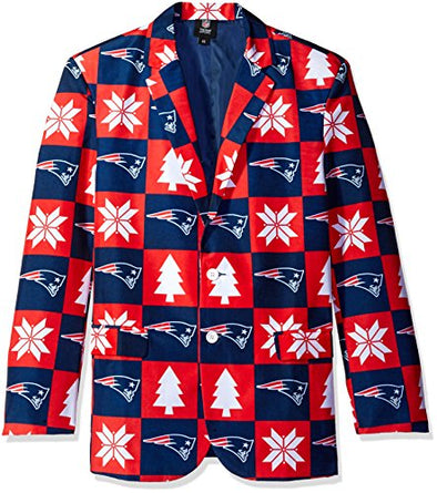 FOCO NFL Men's New England Patriots Patches Ugly Business Jacket