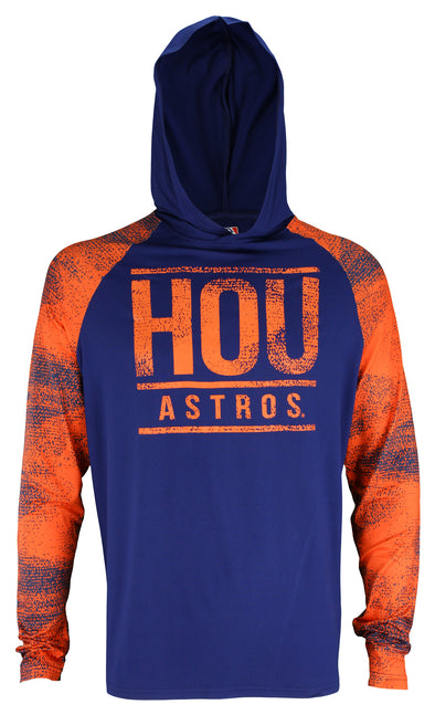 Zubaz MLB Baseball Men's Houston Astros Static Stripe Hooded Shirt