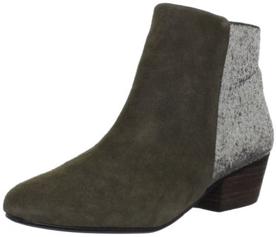 Kelsi Dagger Women's Twilight Leather Ankle Boots, Taupe Suede/Silver Glitter