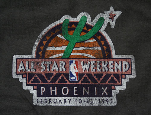 Adidas NBA Men's ALL STAR WEEKEND Phoenix Thermal Retro Shirt, Dark Grey