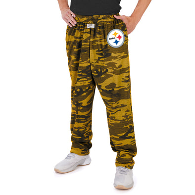 Zubaz NFL Men's Pittsburgh Steelers Camo Lines Pants