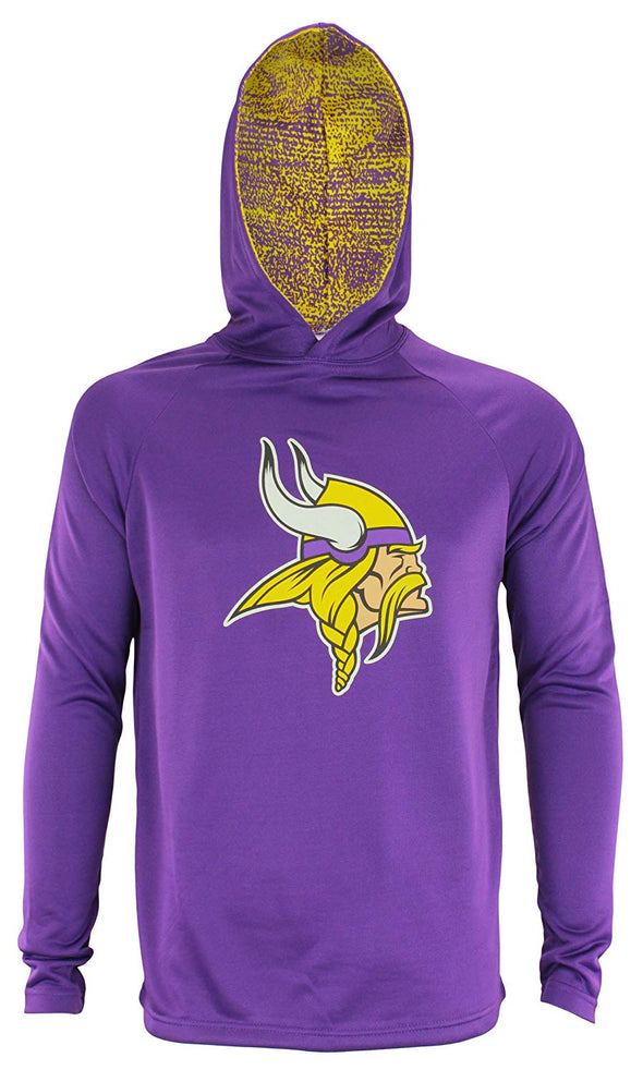 Zubaz NFL Minnesota Vikings Men's Lightweight Performance French Terry Hoodie