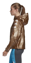 adidas Women's Pack W.N.D.Full Zip Hooded Wind Jacket, Copper Metalic