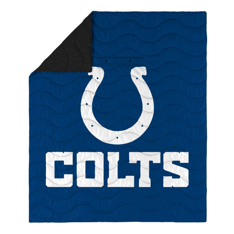 FOCO NFL Indianapolis Colts Exclusive Outdoor Wearable Big Logo Blanket, 50" x 60"