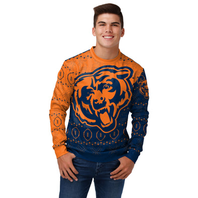 FOCO Men's NFL Chicago Bears Ugly Printed Sweater