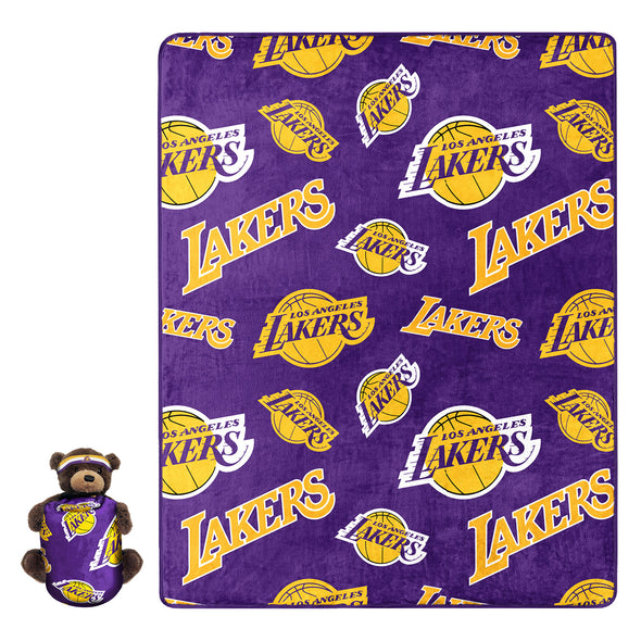 Northwest NBA Los Angeles Lakers Plush Bear Hugger With 40" X 50"  Silk Touch Throw Blanket
