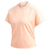 adidas Women's Atteetude Short Sleeve Cropped Tee, Glow Pink/White
