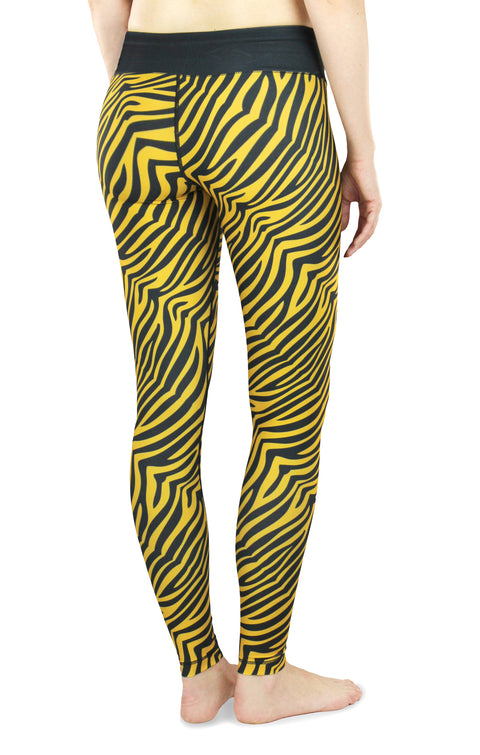 NCAA Women's Missouri Tigers Thematic Print Leggings, Black
