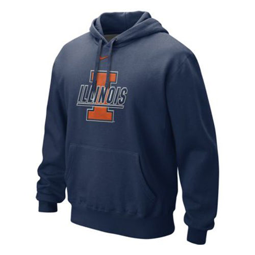 Nike NCAA Youth Illinois Fighting Illini Thermafit Pullover Hoodie, Navy