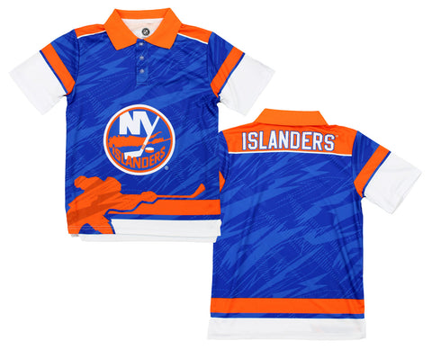 NHL Youth New York Islanders Performance Short Sleeve Polo Shirt