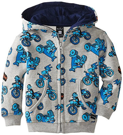 Paul Frank Toddler Boy's Julius Motocross Hooded Zip Up Sweatshirt Hoodie