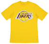 FISLL NBA Men's Los Angeles Lakers Team Color, Name and Logo Premium T-Shirt