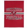 FOCO NFL Tampa Bay Buccaneers Stripe Micro Raschel Plush Throw Blanket, 45 x 60