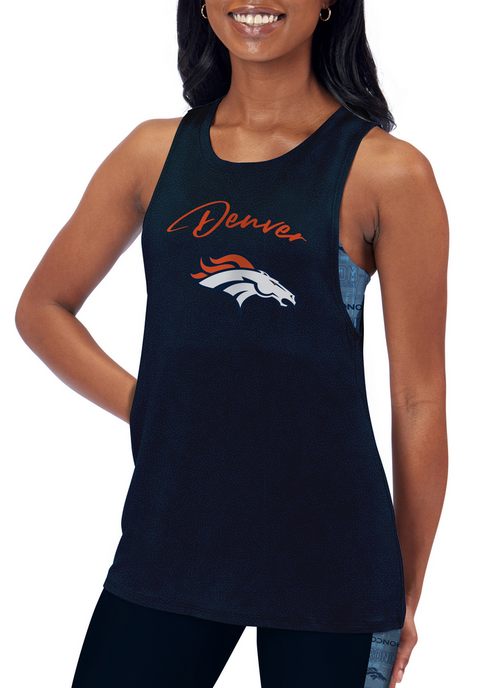 Certo By Northwest NFL Women's Denver Broncos Outline Tank Top, Navy