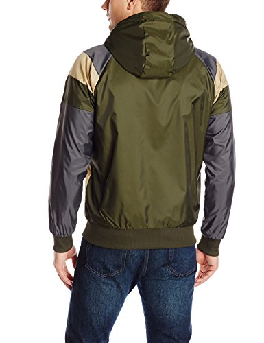 PUMA Men's Winterized Hooded Winbreaker Zip Up Jacket, Forest Night