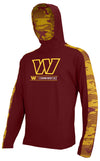Zubaz NFL Men's Washington Commanders Team Color Block 1/4 Camo Lines Zip Hoodie