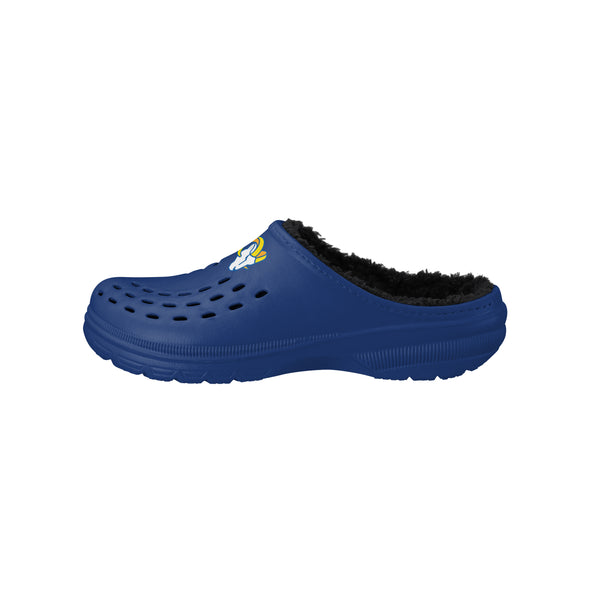 FOCO NFL Men's Los Angeles Rams Sherpa Lined Big Logo Clogs