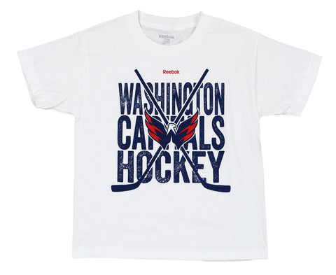 Reebok NHL Youth Washington Capitals "Cross Sticks" Short Sleeve Graphic Tee