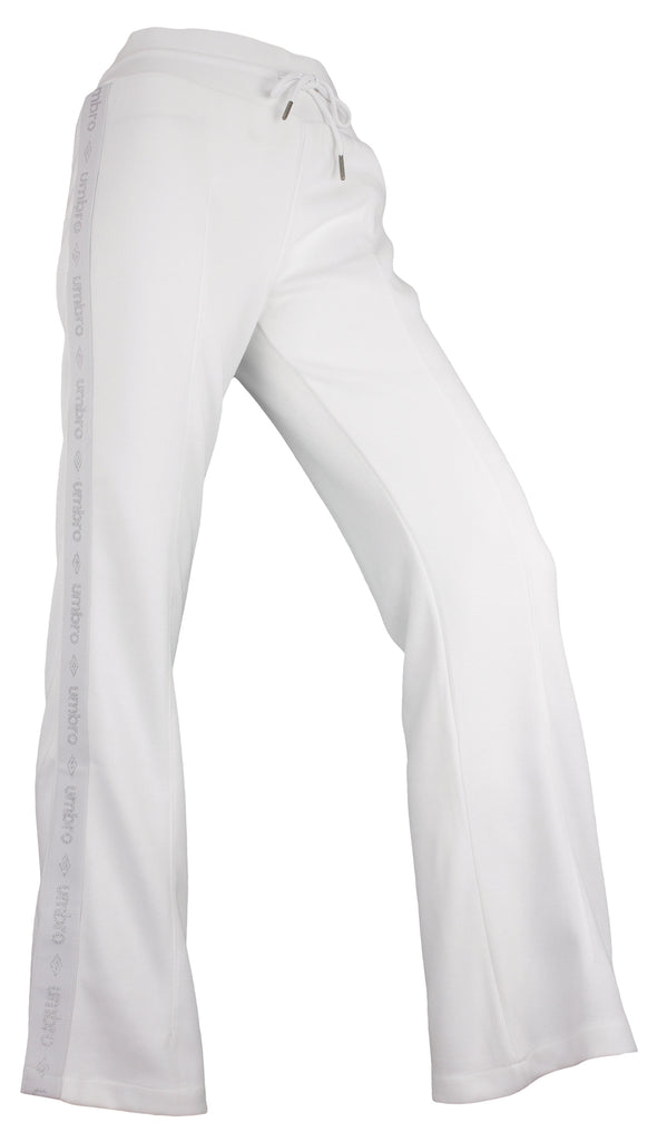 Umbro Woman's Tapped Logo Side Pants, White