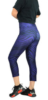 Zubaz NFL Women's Baltimore Ravens 2 Color Zebra Print Capri Legging