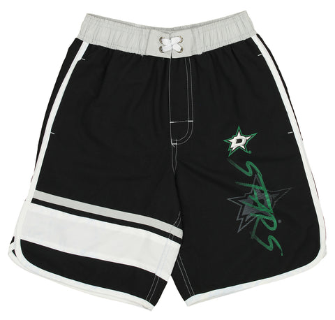 Outerstuff NHL Youth (8-20) Dallas Stars Swim Shorts, Black