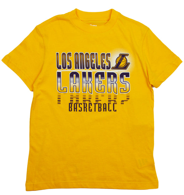 NBA Basketball Kids / Youth Los Angeles Lakers Extreme Logo T-Shirt - Yellow
