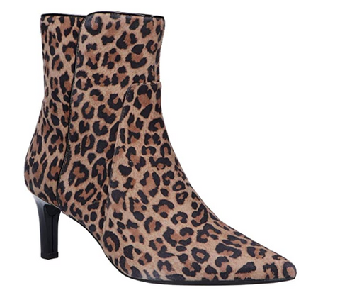 GEOX Women's D Bibbiana D Heeled Ankle Boots, Tobacco / Black