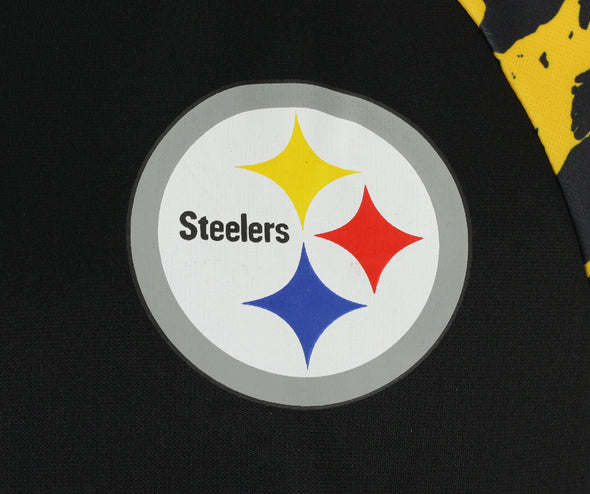 Zubaz NFL Men's Pittsburgh Steelers  Full Zip Hoodie with Lava Sleeves