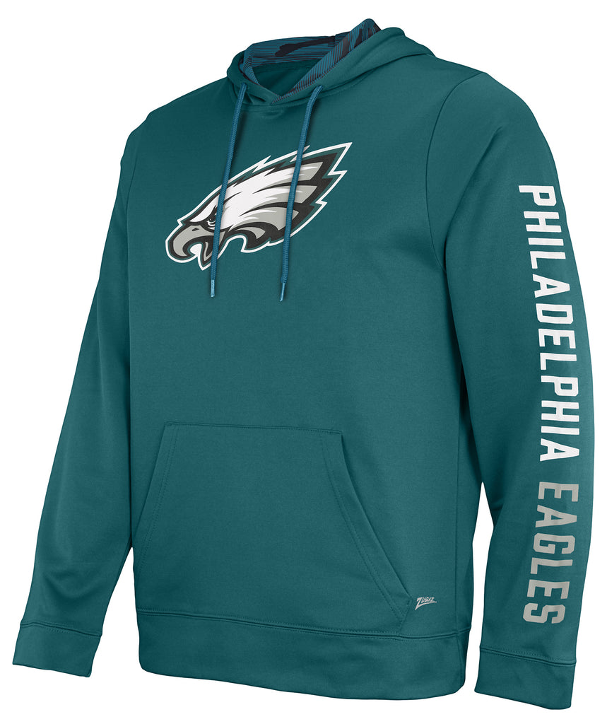 Zubaz NFL Women's Philadelphia Eagles Solid Team Color Hoodie with