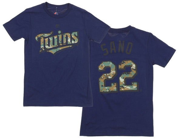 Outerstuff MLB Youth Minnesota Twins Miguel Sano #22 USMC Woodland Camo T-Shirt