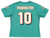 NFL Women's Miami Dolphins Chad Pennington #10 Dazzle Jersey Aqua, Large