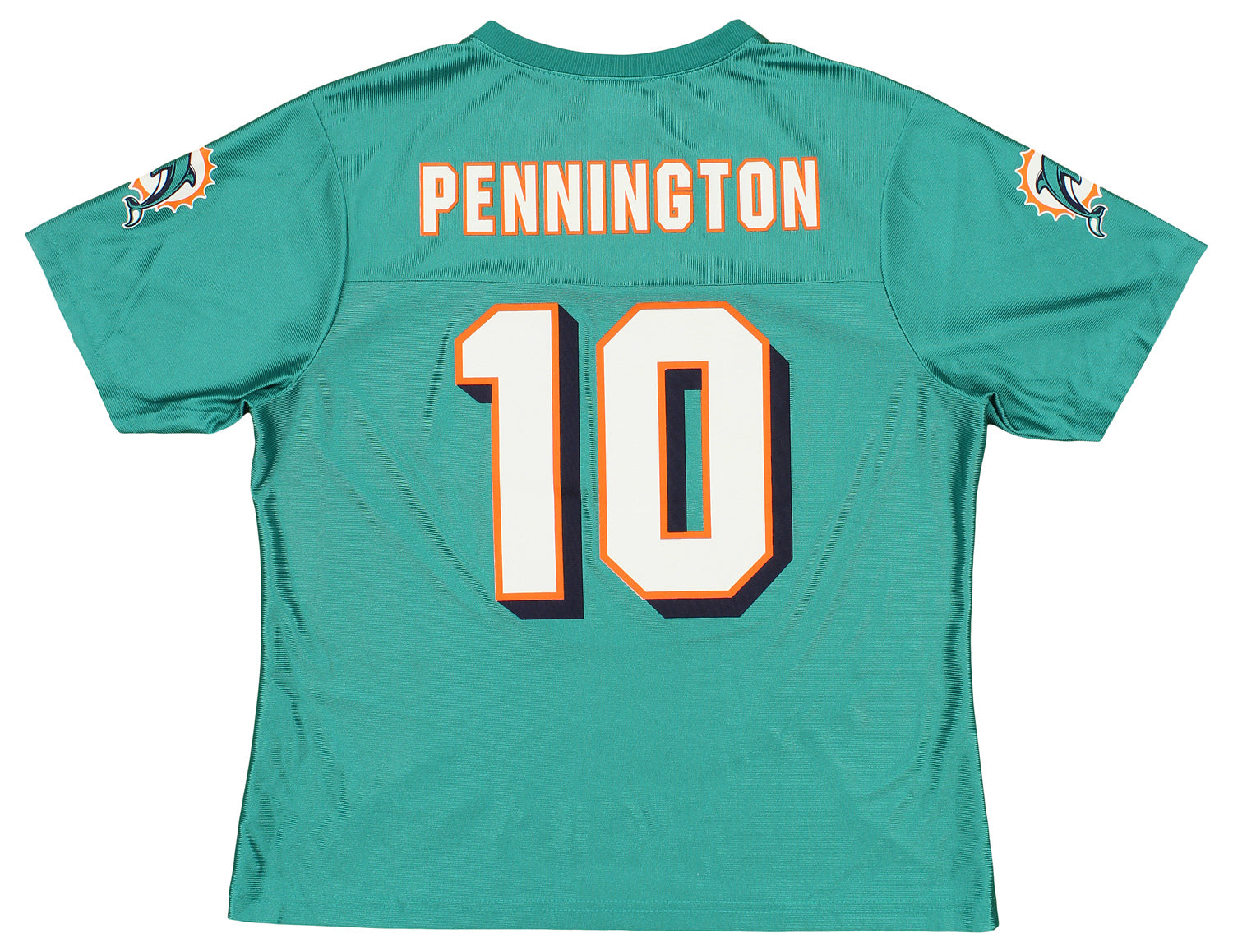 NFL Women's Miami Dolphins Chad Pennington #10 Dazzle Jersey Aqua, Lar –  Fanletic